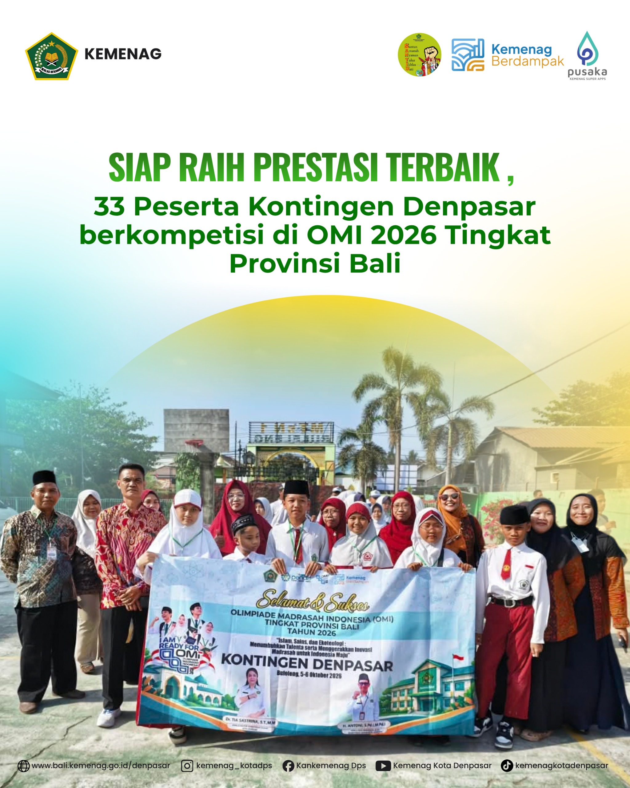 Siap Raih Prestasi Terbaik, 33 Peserta Kontingen Denpasar berkompetisi di OMI 2026 Tingkat Provinsi Bali