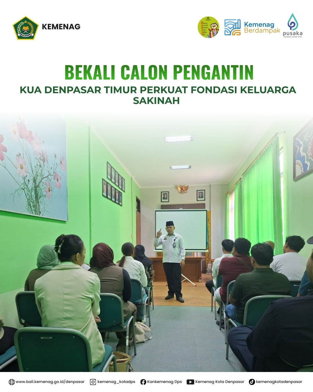 Bekali Calon Pengantin, KUA Denpasar Timur Perkuat Fondasi Keluarga Sakinah