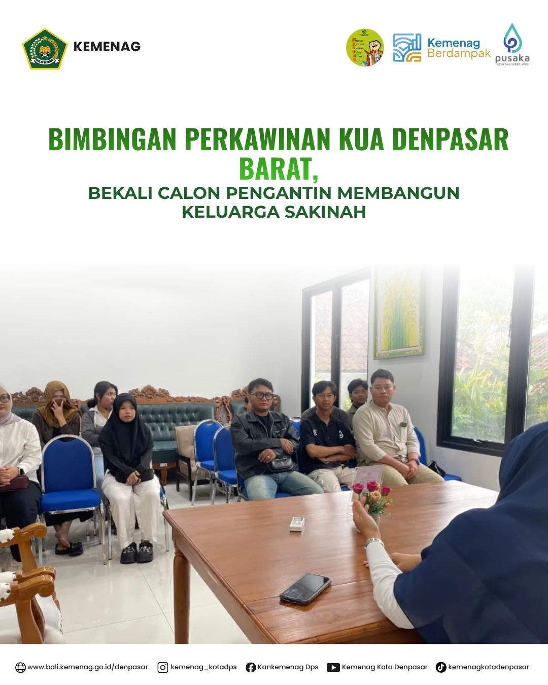 Bimbingan Perkawinan KUA Denpasar Barat, Bekali Calon Pengantin Membangun Keluarga Sakinah