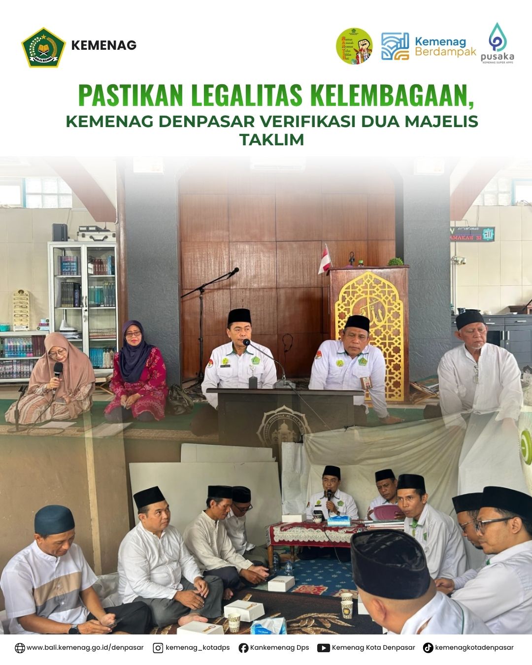 Pastikan Legalitas Kelembagaan, Kemenag Denpasar Verifikasi Dua Majelis Taklim